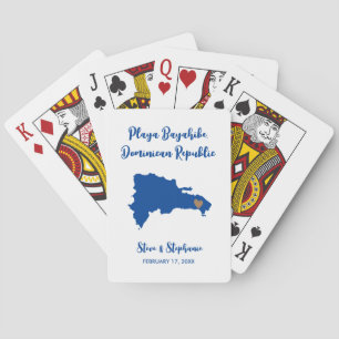 Dominican Republic Wedding Favour, Any Colour Playing Cards