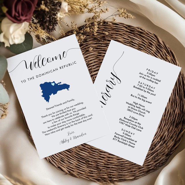 Dominican Republic Wedding Welcome Itinerary (Creator Uploaded)