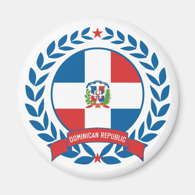 Dominican Republic Wreath Magnet (Front)