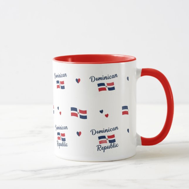 -Dominican Roots Pattern Mug | Caribbean Flag (Right)