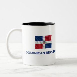 Dominican Simple Flag Everyday Pride Two-Tone Coffee Mug