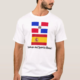 DominicanR_flag, Spain_flag, Dominican and Span... T-Shirt