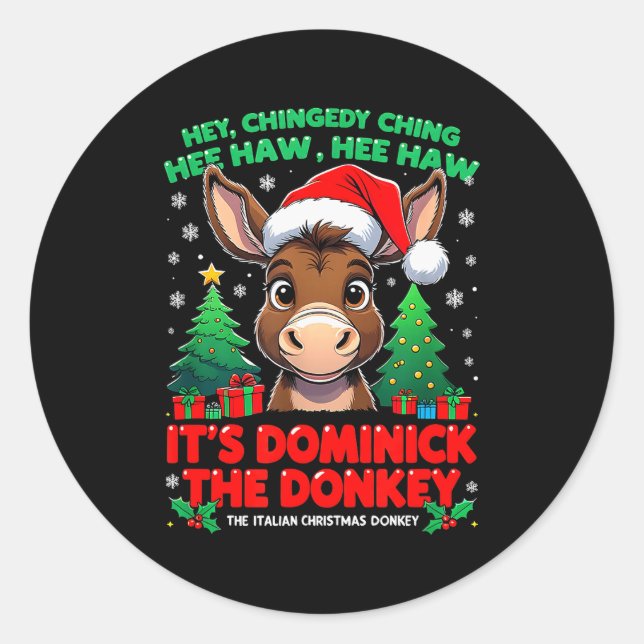 Dominick Donkey Cheer Mi Burrito Sabanero Mexican  Classic Round Sticker (Front)