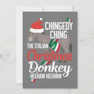 Dominick The Christmas Donkey Italian Christmas Do Invitation