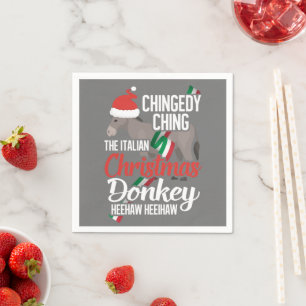 Dominick The Christmas Donkey Italian Christmas Do Napkin