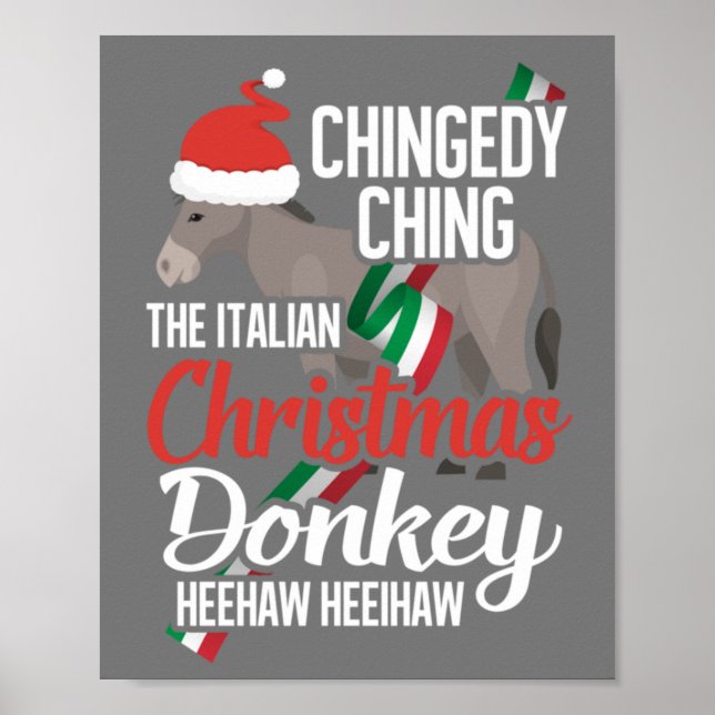 Dominick The Christmas Donkey Italian Christmas Do Poster (Front)
