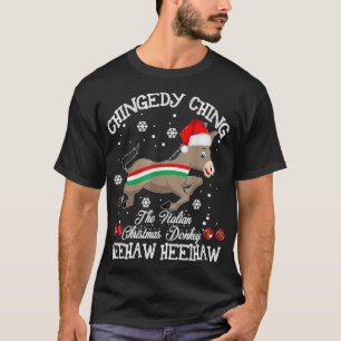 Dominick The Christmas Donkey Italian Donkey Chris T-Shirt