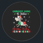 Dominick The Christmas Donkey-Italian Donkey Classic Round Sticker<br><div class="desc">donkey lover,  masks donkey,  lover merch,  donkey,  donkeys,  farm,  farmer,  mule,  animal gift,  farming,  horse,  funny donkey,  newest t-shirts</div>