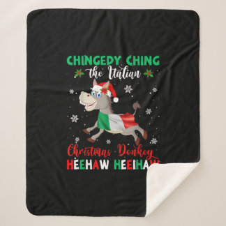 Dominick The Christmas Donkey-Italian Donkey Sherpa Blanket
