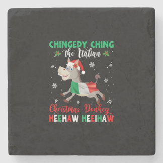 Dominick The Christmas Donkey-Italian Donkey Stone Coaster
