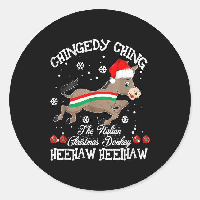 Dominick The Christmas Italian Chris  Classic Round Sticker (Front)