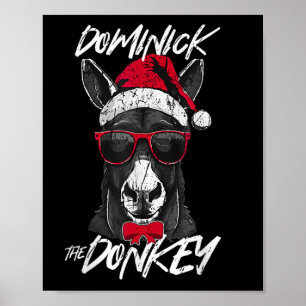 Dominick The Donkey Christmas Funny  Poster