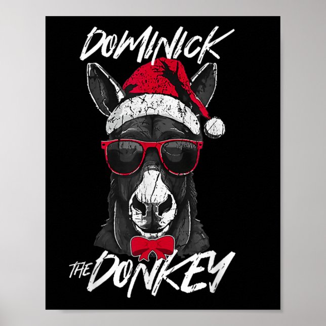 Dominick The Donkey Christmas Funny  Poster (Front)