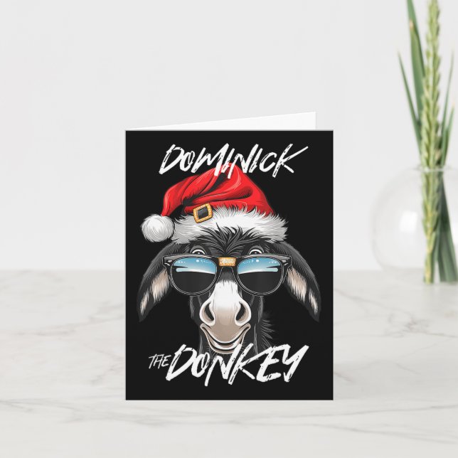 Dominick The Donkey Funny Christmas Italian Christ Card (Front)