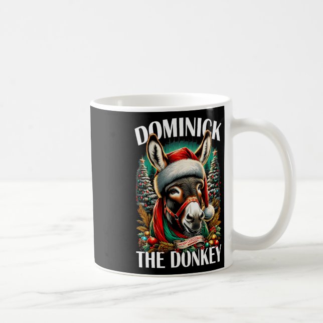 Dominick The Donkey Funny Christmas Italian Christ Coffee Mug (Right)
