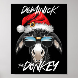 Dominick The Donkey Funny Christmas Italian Christ Poster
