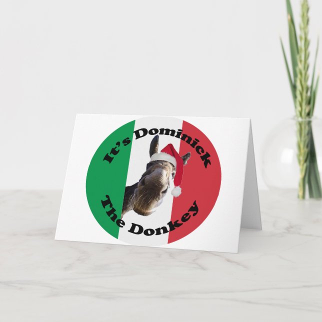 dominick the donkey holiday card (Front)