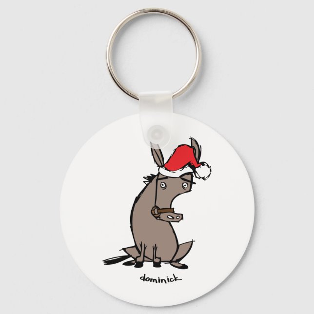 Dominick the Donkey Key Ring (Front)