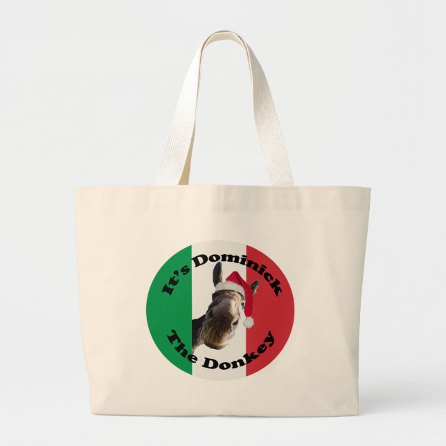 dominick the donkey large tote bag (Front)