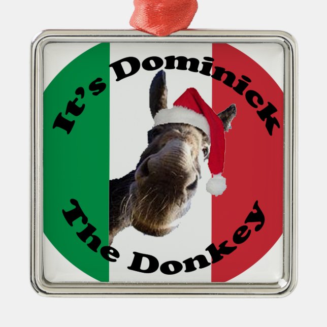 dominick the donkey metal tree decoration (Front)