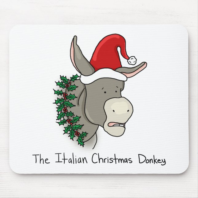 Dominick the Italian Christmas Donkey Mouse Mat (Front)