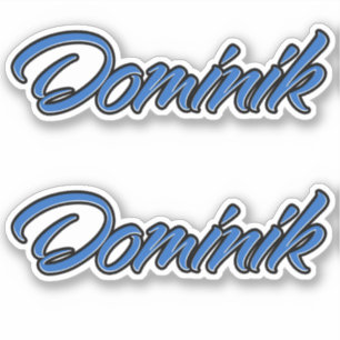 Dominik name blue sticker sticker sticker embroide