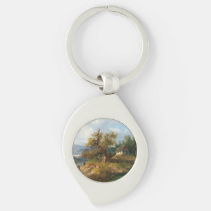 Dominik Schufried A Mountainous Landscape with...  Key Ring