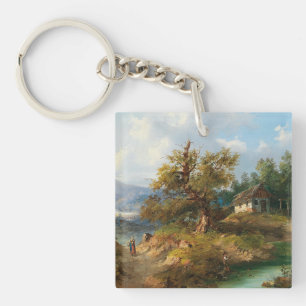 Dominik Schufried A Mountainous Landscape with...  Key Ring