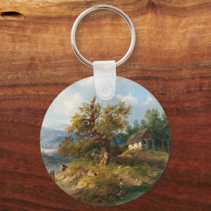 Dominik Schufried A Mountainous Landscape with...  Key Ring
