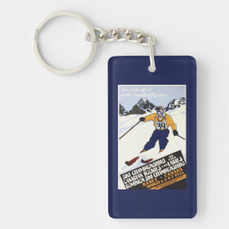 Dominion Ski Championship Poster Key Ring