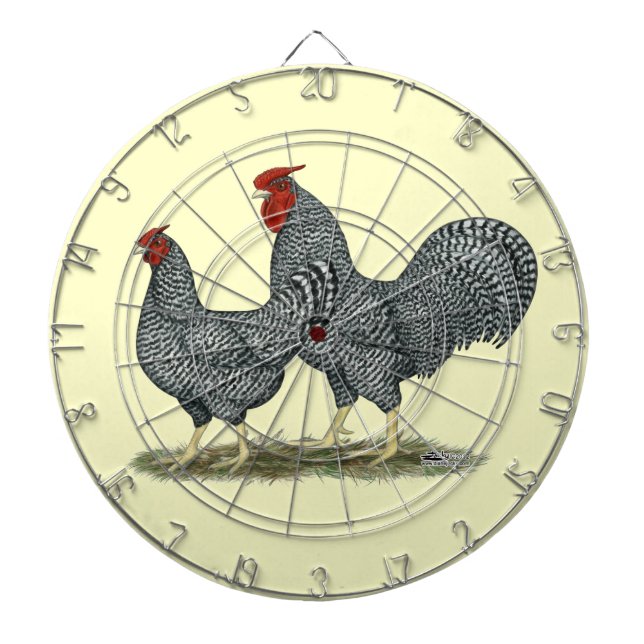 Dominique Chickens Dartboard (Front)