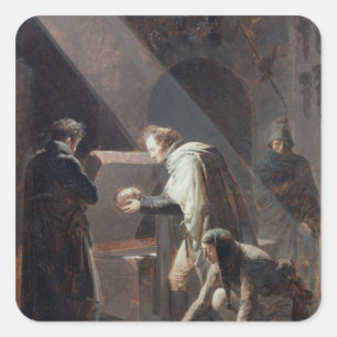 Dominique Vivant Denon  Replacing bones Square Sticker