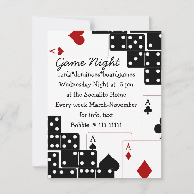 Domino Aces Invitation (Front)