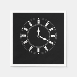Domino Clock Dominoes Tiles Puzzler Game Gift Napkin