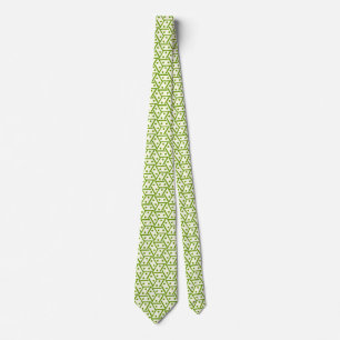 Domino Effect - Cream on Green Tie