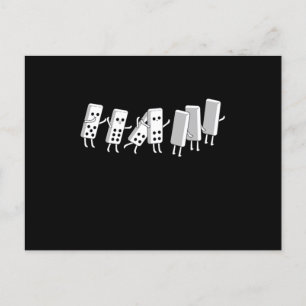 Domino Fall Dominoes Tiles Puzzler Game Gift Postcard