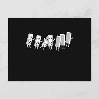 Domino Fall Dominoes Tiles Puzzler Game Gift Postcard