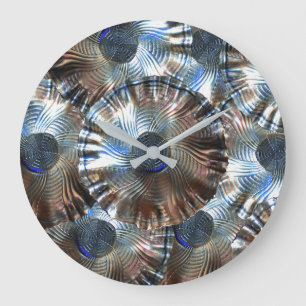 Domino Fun Blue Large Clock