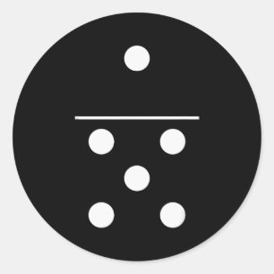 Domino Game 5 1 Funny Halloween Group Costume Shir Classic Round Sticker