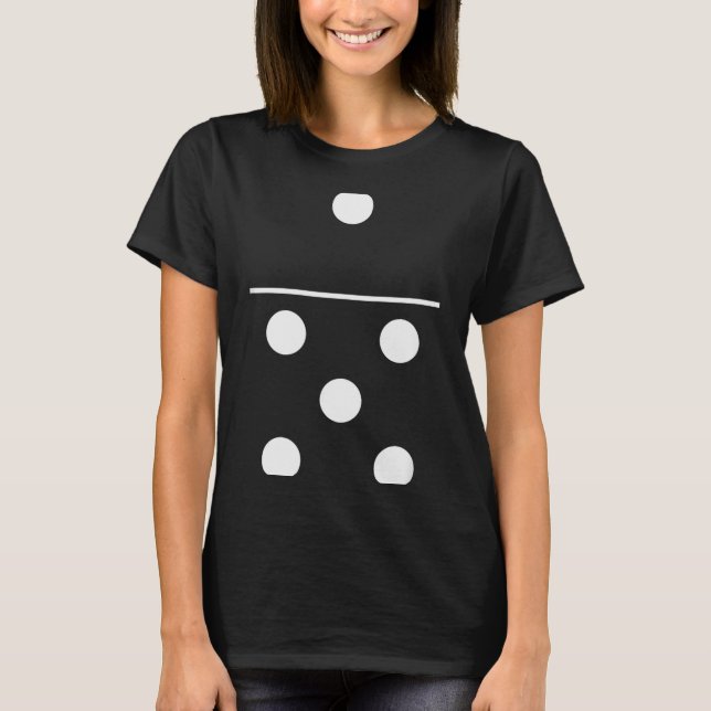 Domino Game 5 1 Funny Halloween Group Costume Shir T-Shirt (Front)