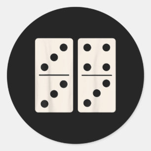 Domino Game 6 7 Funny 67 Alpha Slang Gen Z Brainro Classic Round Sticker