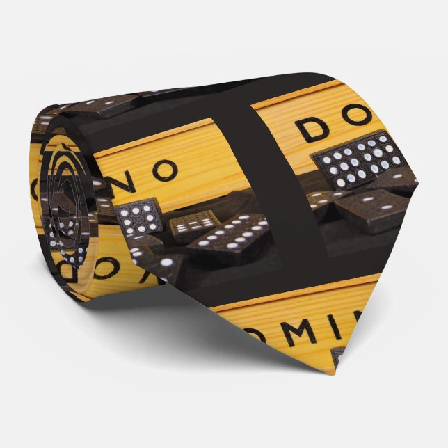 Domino Game Dominos Print Necktie (Rolled)