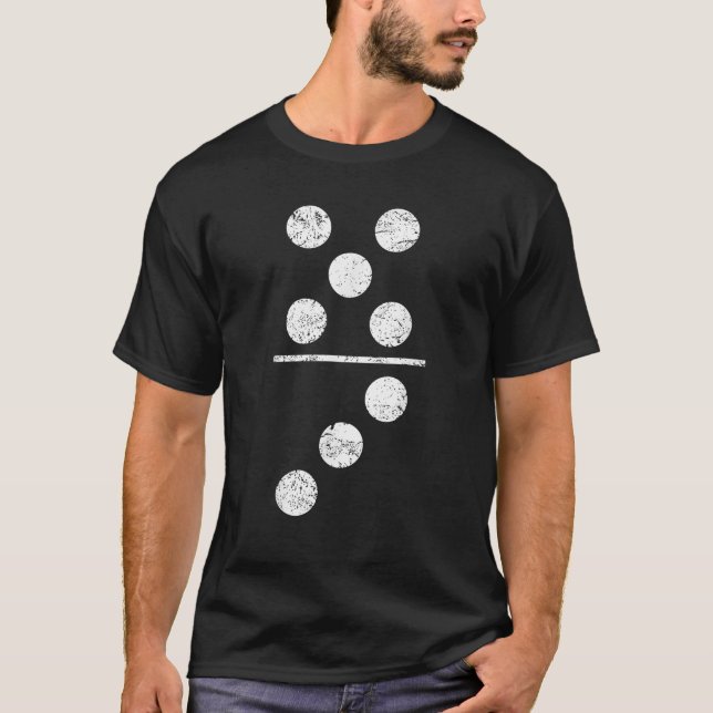Domino Game TShirt Tile Pieces Trendy Group Family (Front)
