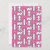 Domino Pieces Dominoes Board Game Pink Glitter