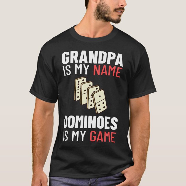 Domino Player Board Game Dominoes T-Shirt (Front)