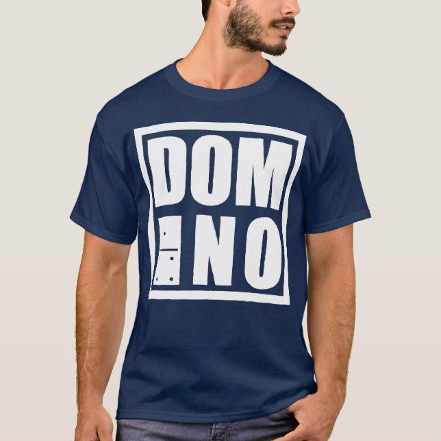 Domino Player Dominoesile Game Dominos Game boy T-Shirt (Front)