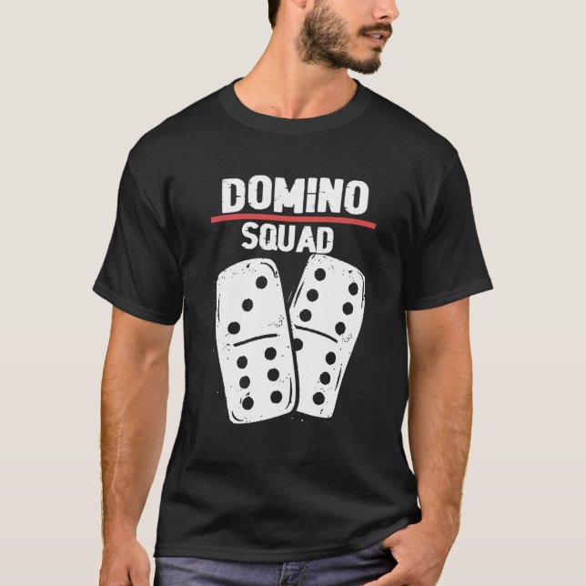Domino Squad Dominoes Bones Domino Player T-Shirt (Front)
