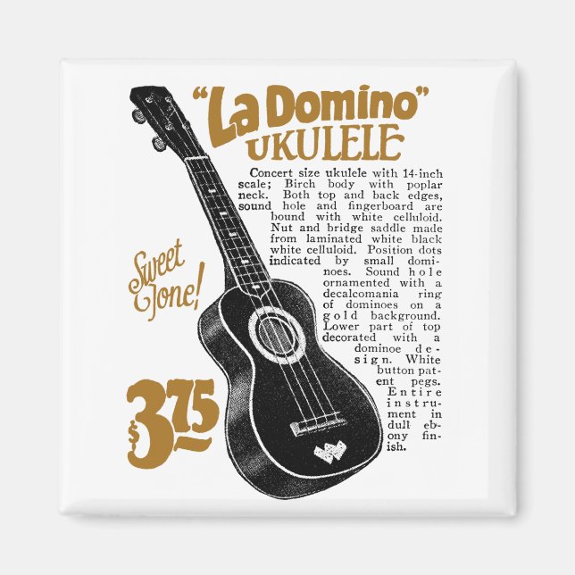 Domino Uke Ad Magnet (Front)