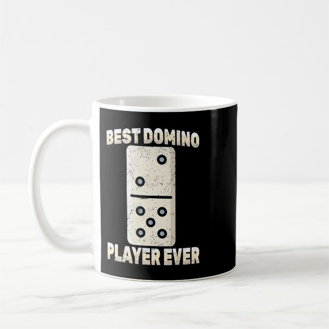 dominoes best domino player ever tournament game coffee mug (Left)