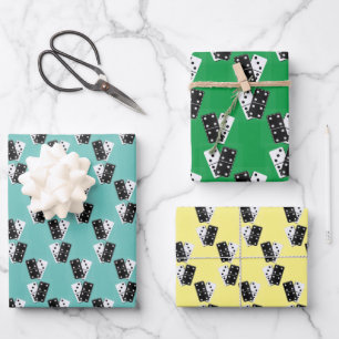 Dominoes Design Wrapping Paper Sheet